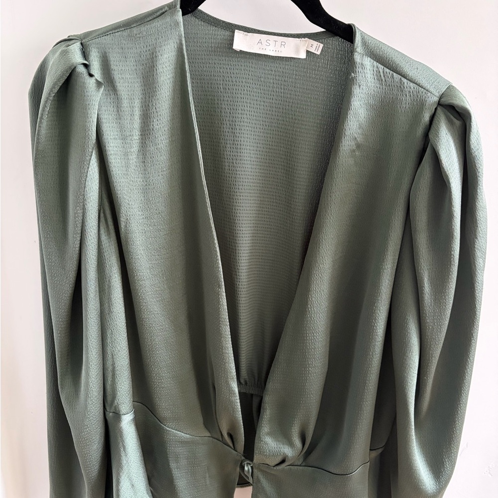 ASTR Soft Green Textured Top
